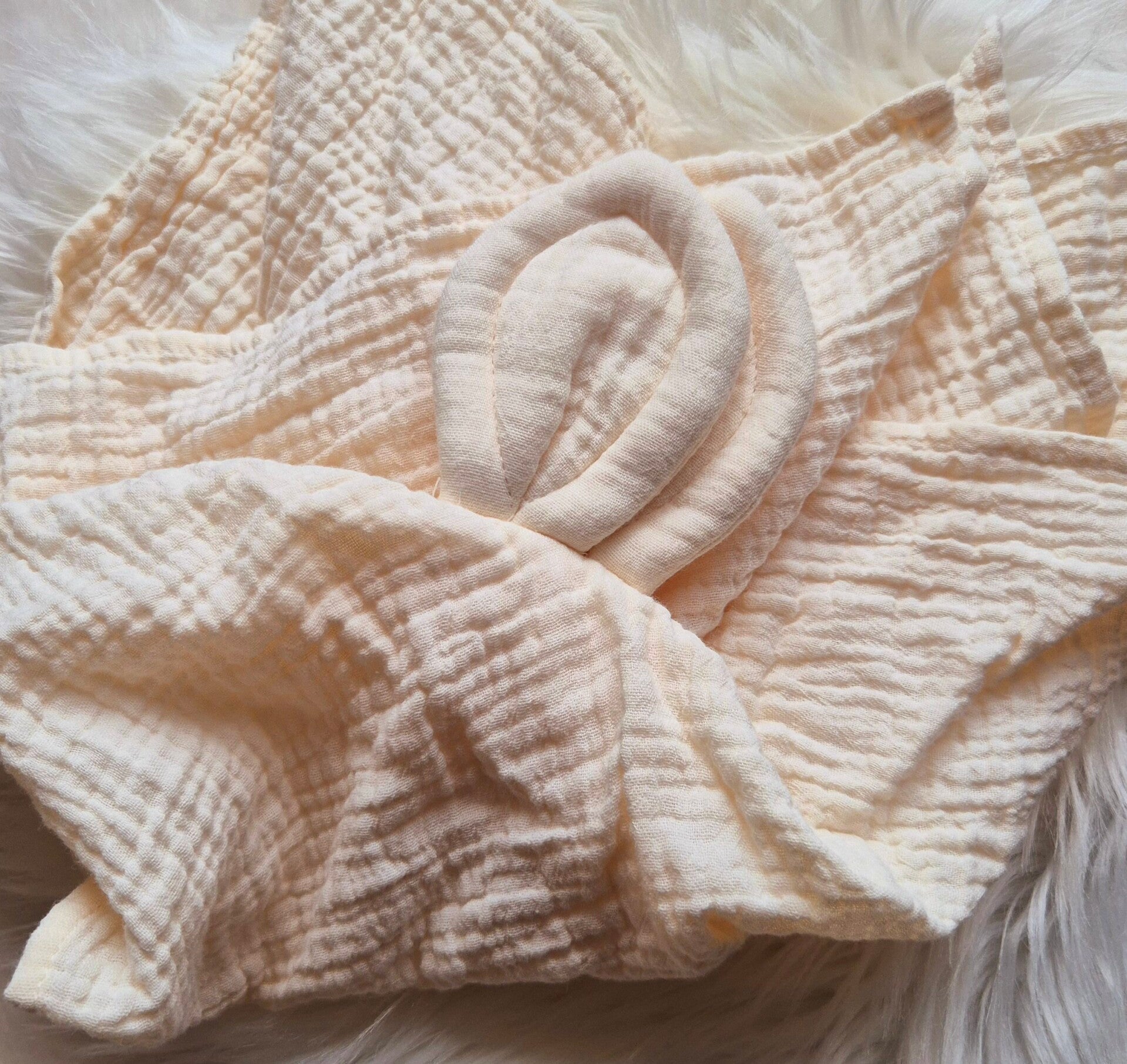 Doudou personnalisé Lapin crème