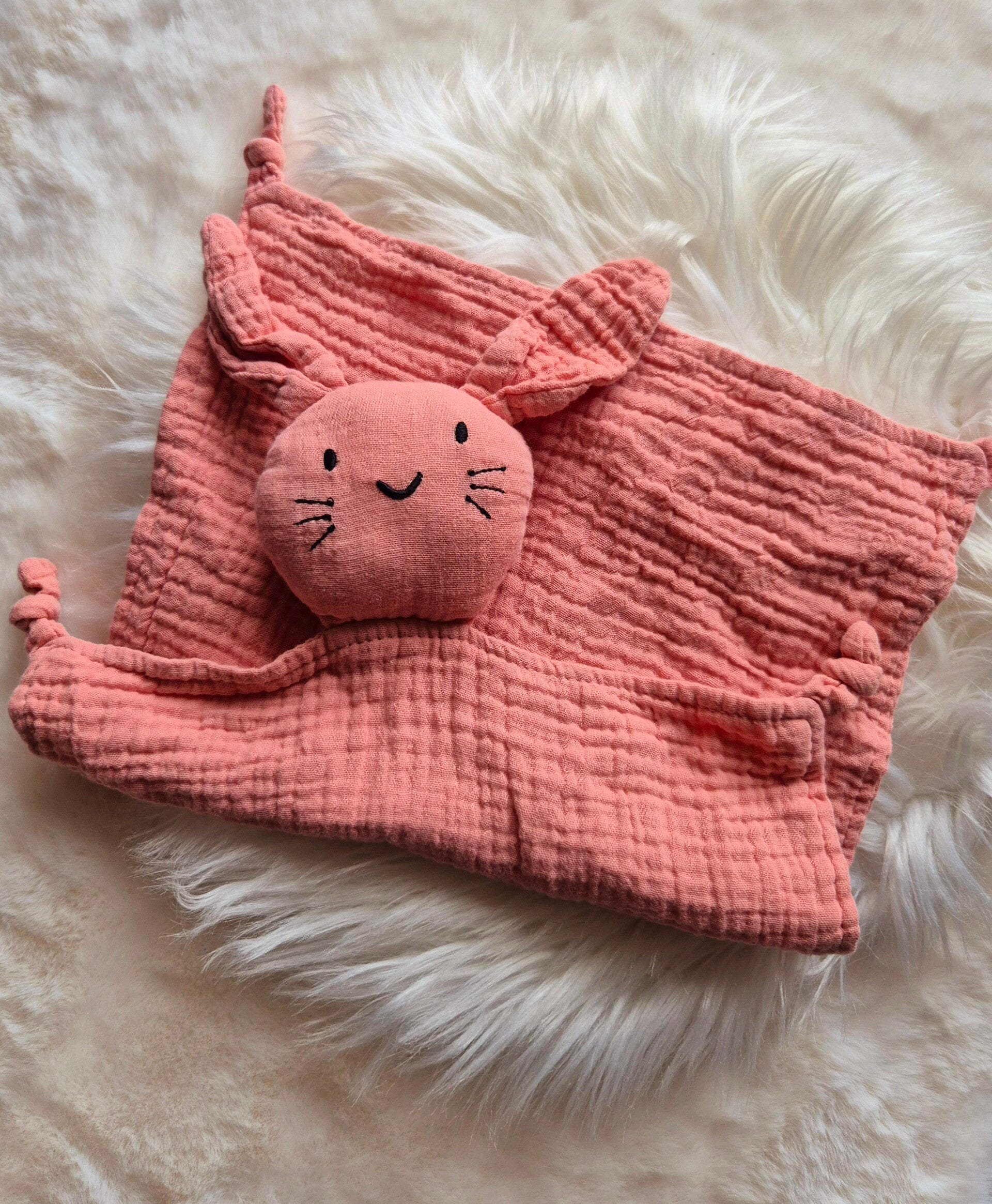 Doudou personnalisé Lapin Rose