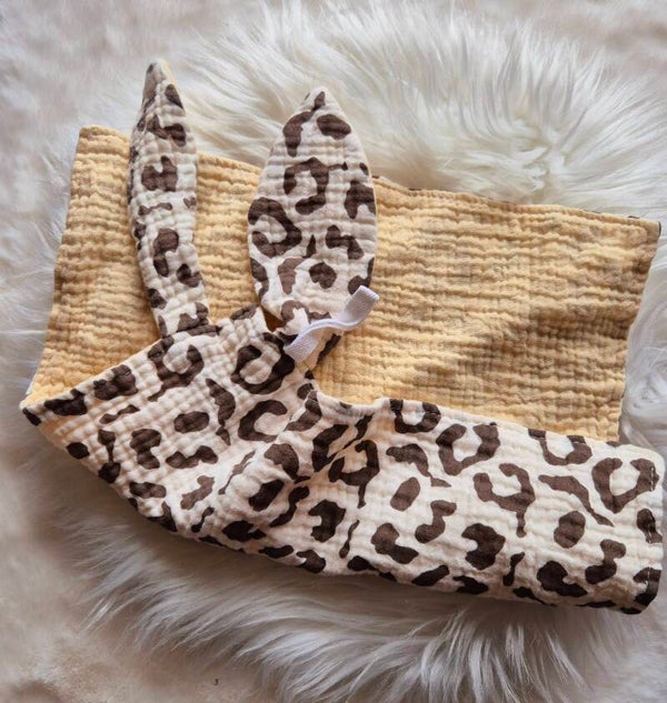 Doudou personnalisé Lapin léopard
