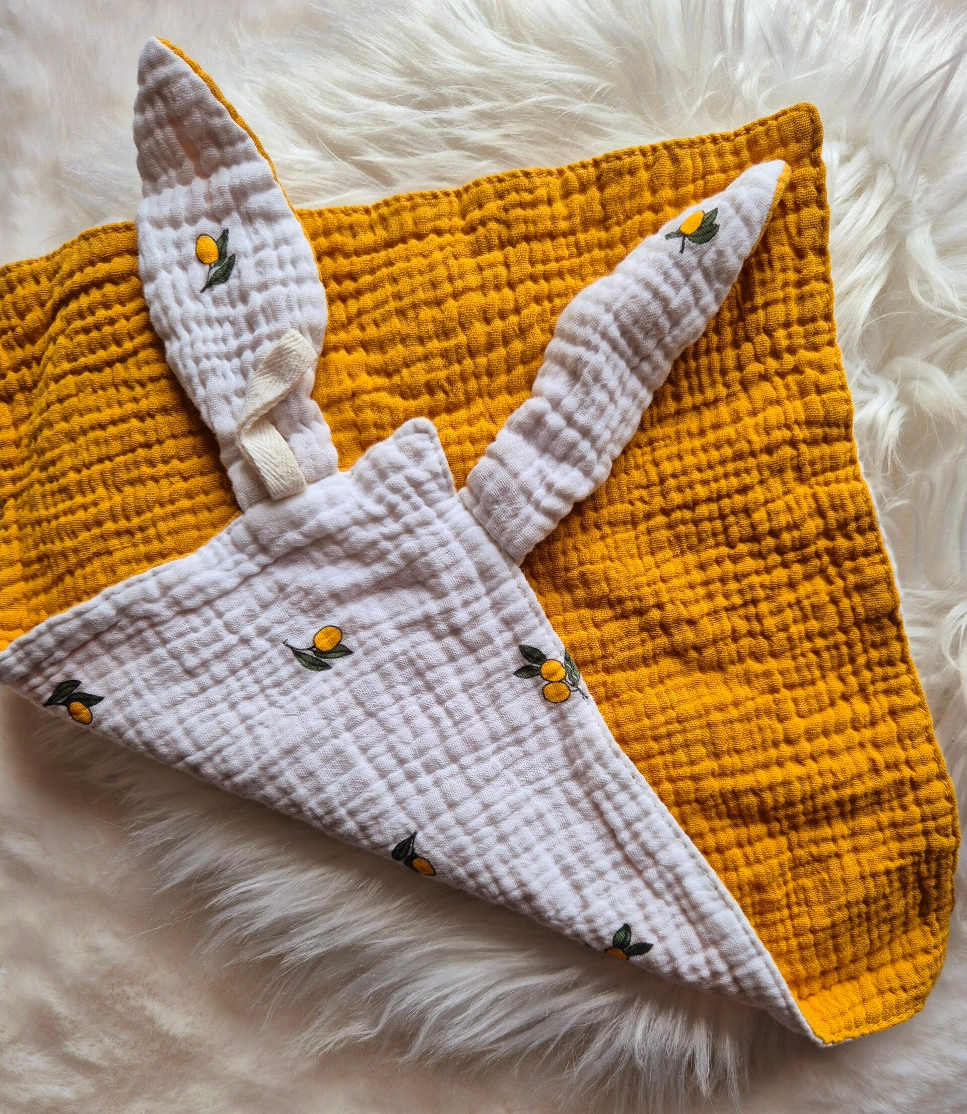 Doudou personnalisé Lapin orangé