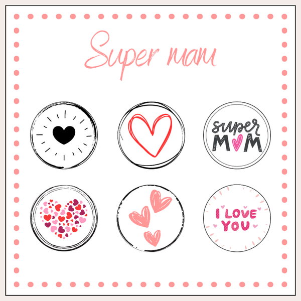 • Waxinelichtjes "Super mom "