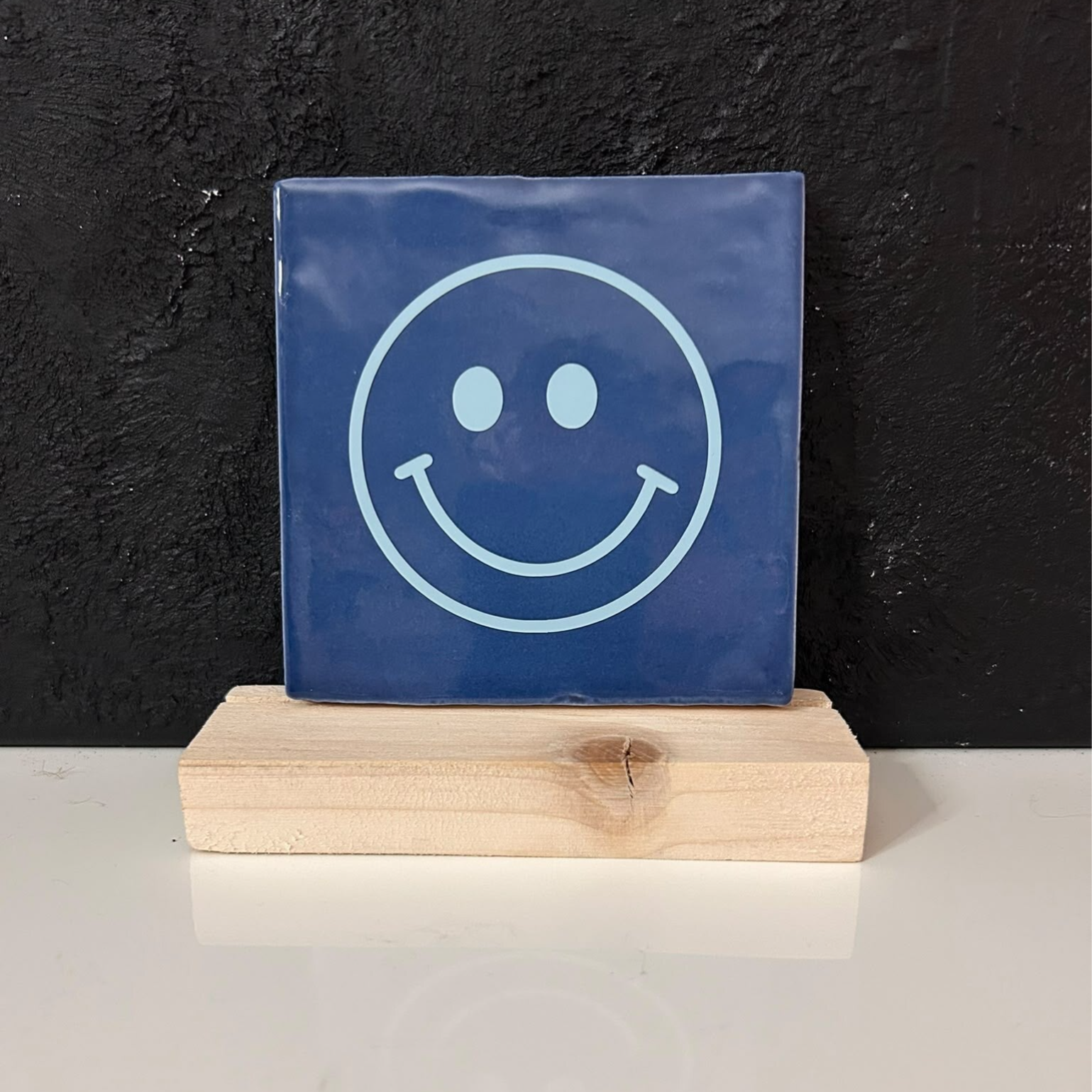 • Smiley ☺ • Tegeltje blauw