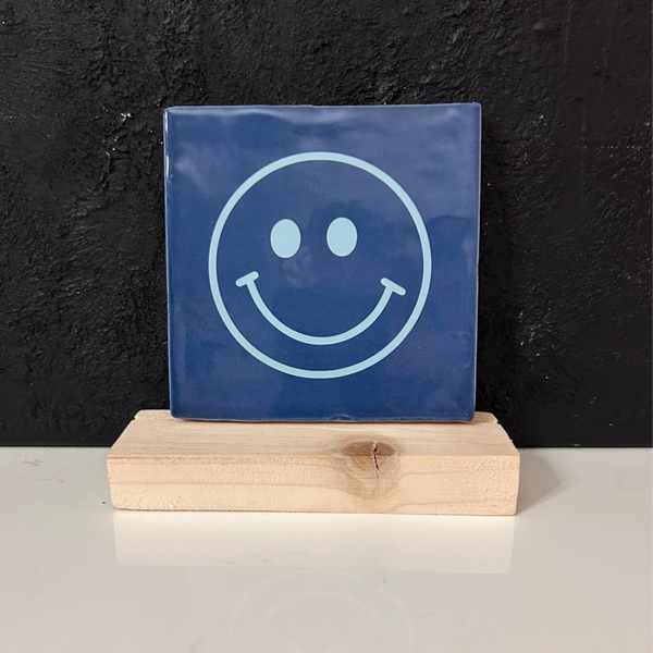 • Smiley ☺ • Tegeltje blauw