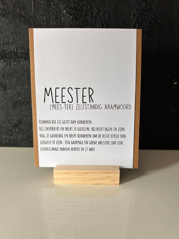 • Meester •