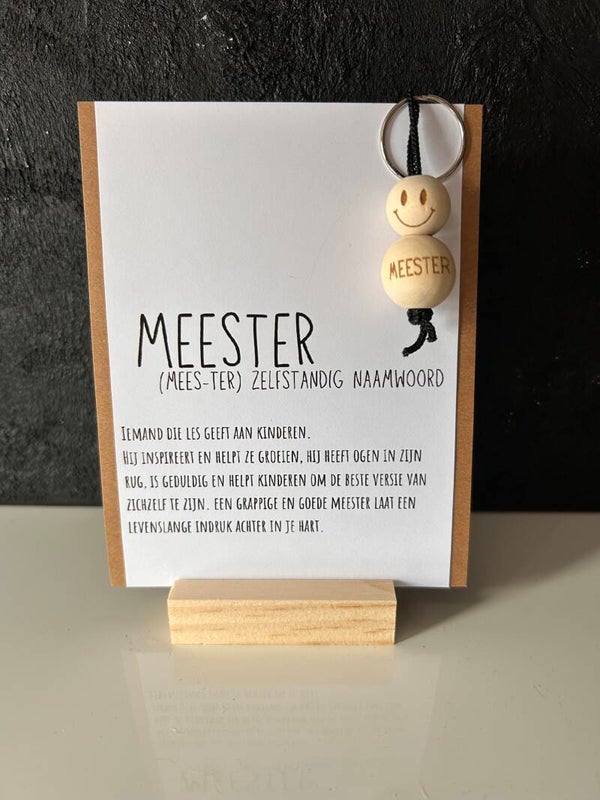 • Meester met sleutelhanger naar keuze •