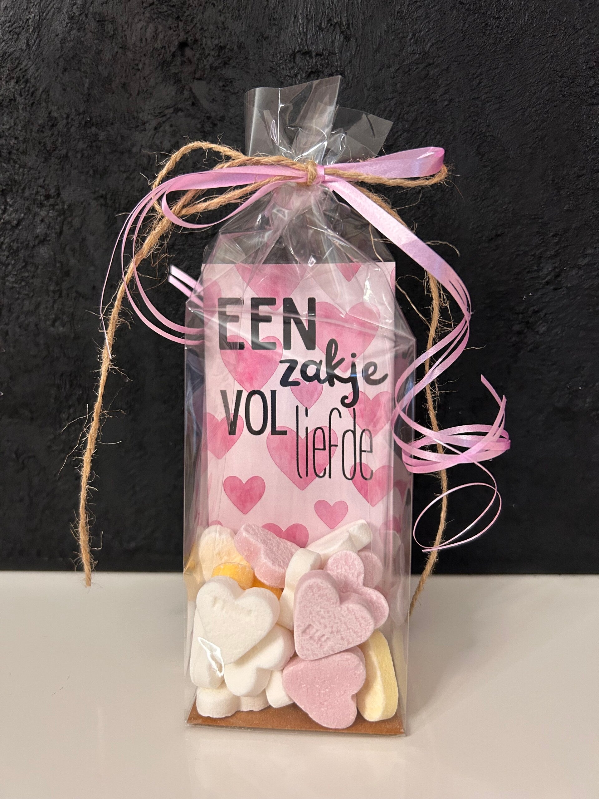 • Een zakje vol liefde • roze