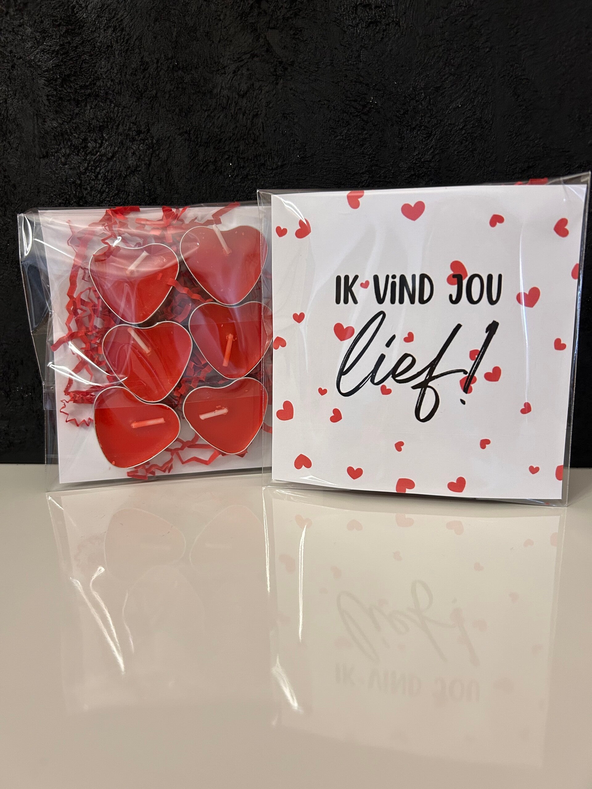 • Ik vind jou lief • kaarsjes