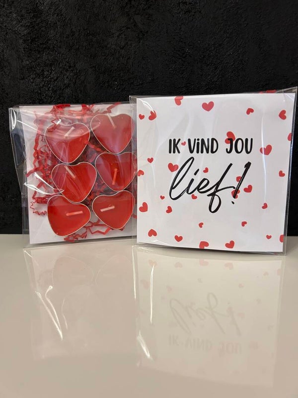 • Ik vind jou lief • kaarsjes