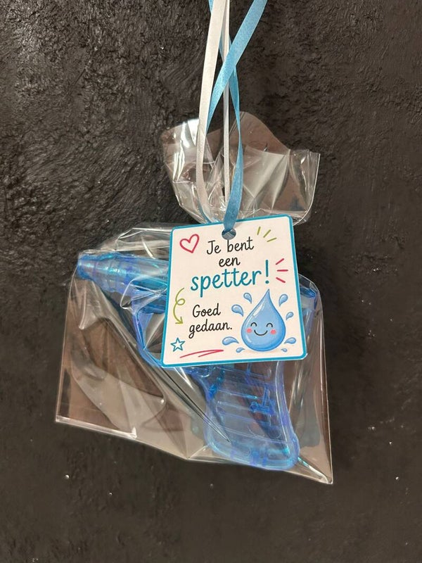• Je bent een spetter •
