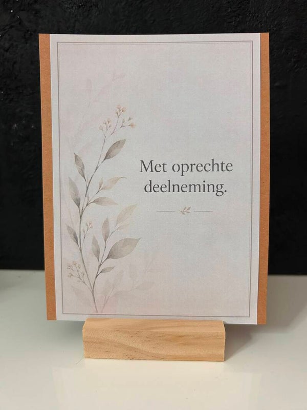 • Met oprechte deelneming •