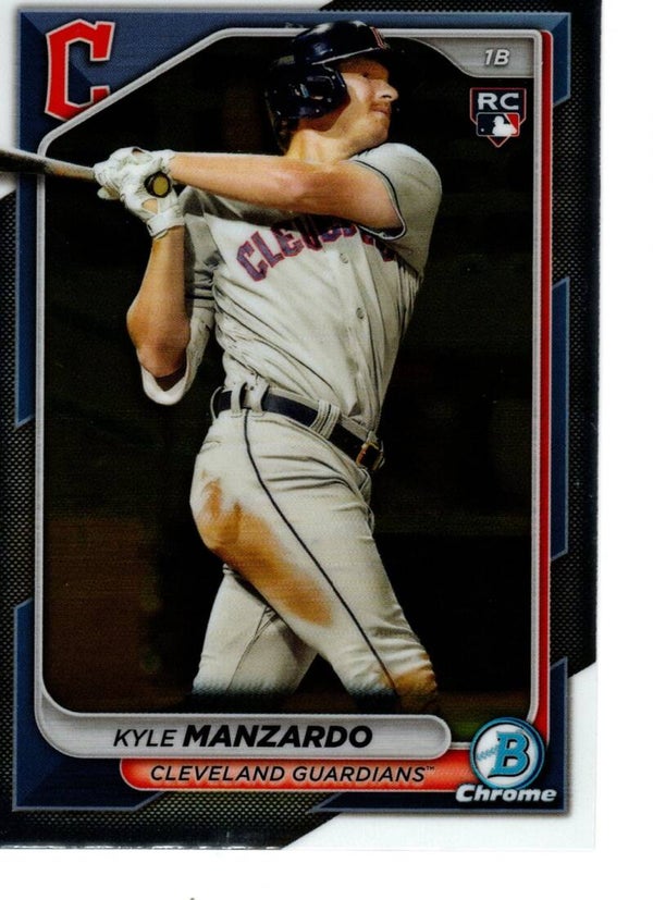 Bowman Chrome 2024 #86 Kyle Manzardo, Cleveland Guardians RC