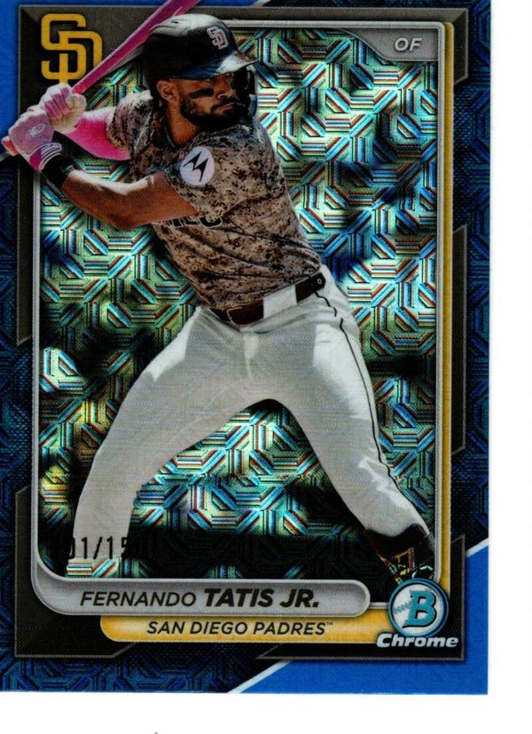 Bowman Chrome 2024 Mega Box Mojo Blue 101/150 #92 Fernando Tatis Jr., San Diego Padres