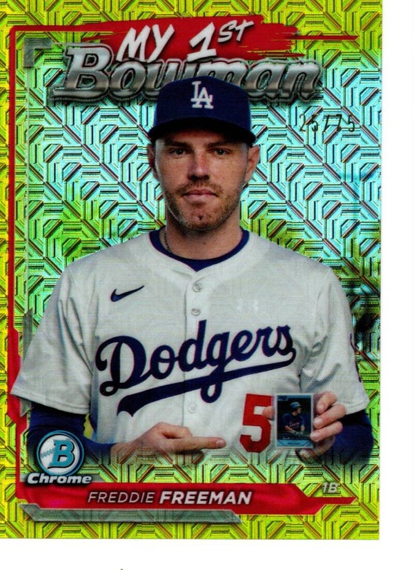 Bowman Chrome 2024 My 1st Bowman Yellow 25/75 Mojo #M1B-5 Freddie Freeman, Los Angeles Dodgers