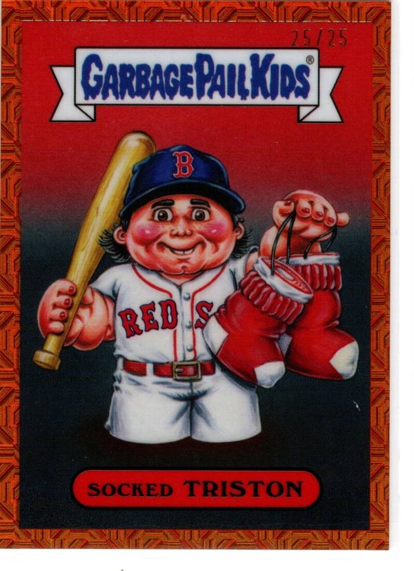 Bowman Chrome 2024 Garbage Pail Kids Socked TRISTON Orange 25/25 Mojo #BGP-22 Triston Casas, Boston Red Sox