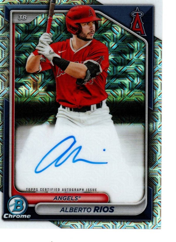 Bowman Chrome 2024 Mega Box Auto Mojo #BMA-AR Alberto Rios, Los Angeles Angels