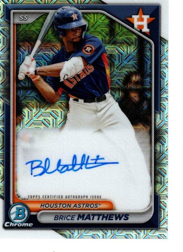 Bowman Chrome 2024 Mega Box Auto Mojo #BMA-BM Brice Matthews, Houston Astros
