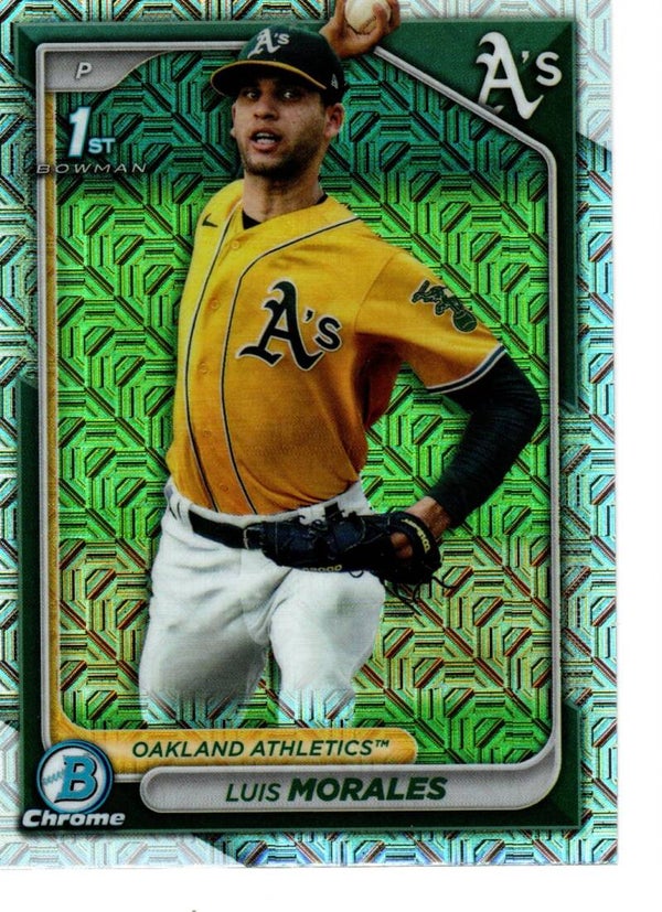 Bowman Chrome 2024 Mega Box Prospects Mojo #BCP-157 Luis Morales, Oakland Athletics
