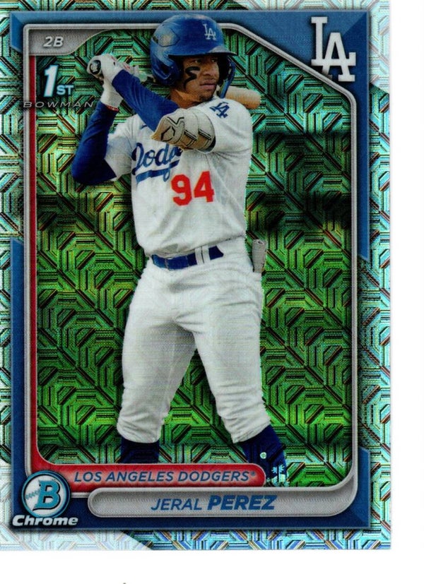 Bowman Chrome 2024 Mega Box Prospects Mojo #BCP-158 Jeral Perez, Los Angeles Dodgers