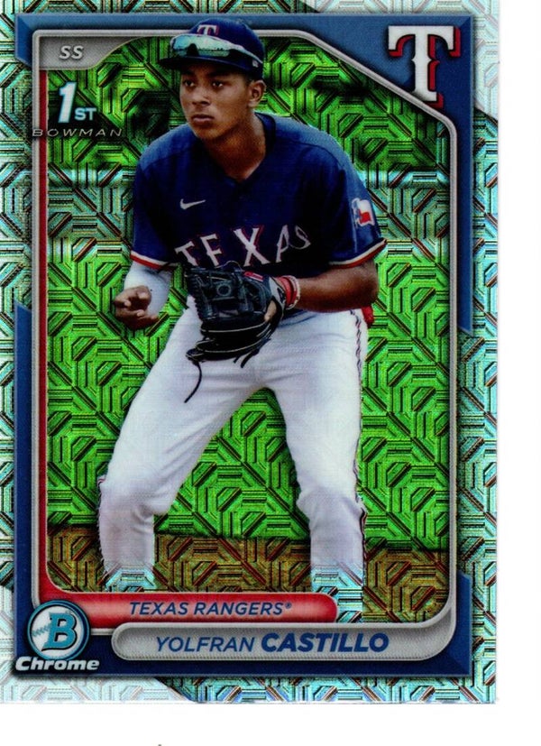 Bowman Chrome 2024 Mega Box Prospects Mojo #BCP-159 Yolfran Castillo, Texas Rangers