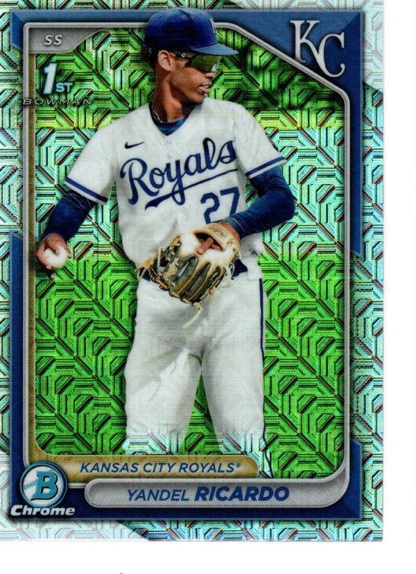 Bowman Chrome 2024 Mega Box Prospects Mojo #BCP-177 Yandel Ricardo, Kansas City Royals