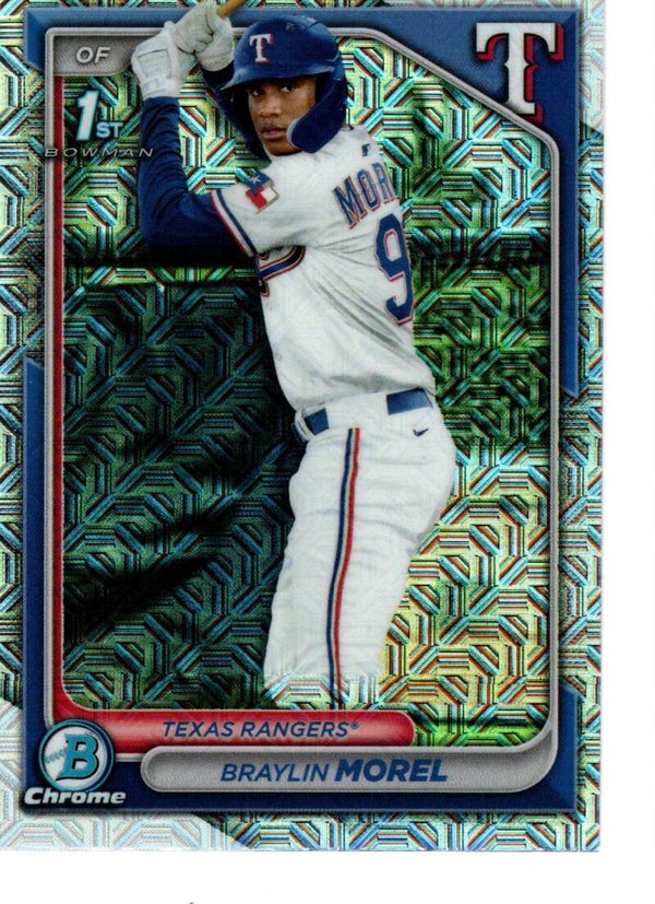 Bowman Chrome 2024 Mega Box Prospects Mojo #BCP-192 Braylin Morel, Texas Rangers