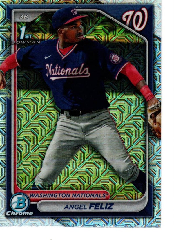 Bowman Chrome 2024 Mega Box Prospects Mojo #BCP-198 Angel Feliz, Washington Nationals