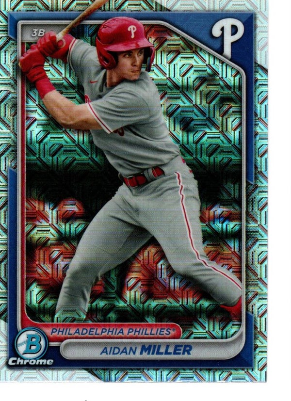 Bowman Chrome 2024 Mega Box Prospects Mojo #BCP-213 Aidan Miller, Philadelphia Phillies