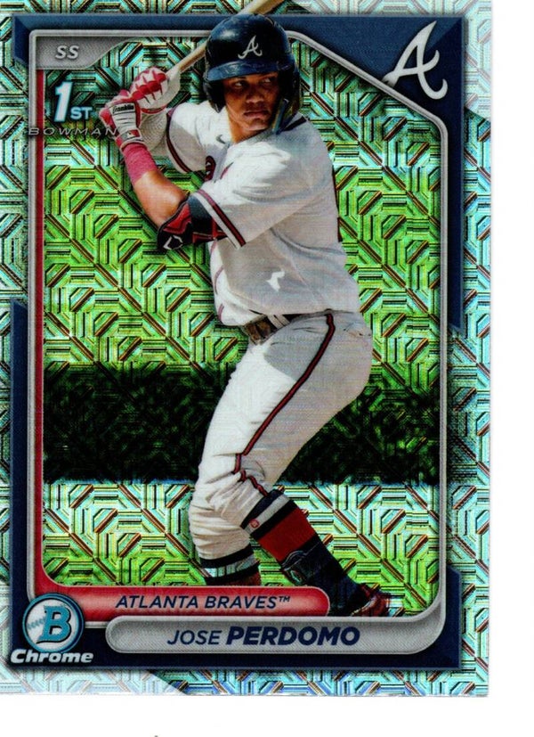 Bowman Chrome 2024 Mega Box Prospects Mojo #BCP-220 Jose Perdomo, Atlanta Braves