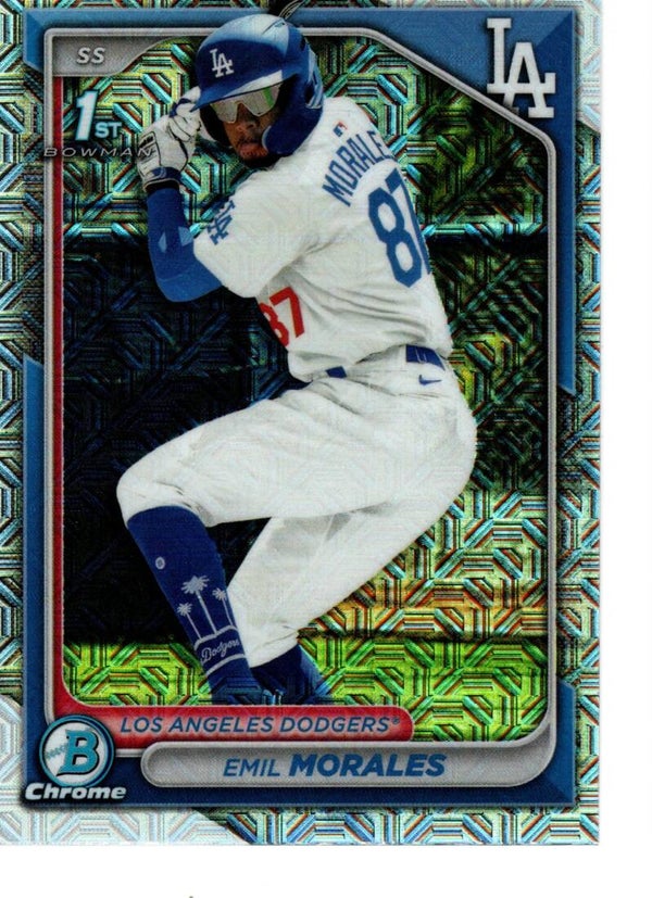 Bowman Chrome 2024 Mega Box Prospects Mojo #BCP-221 Emil Morales, Los Angeles Dodgers
