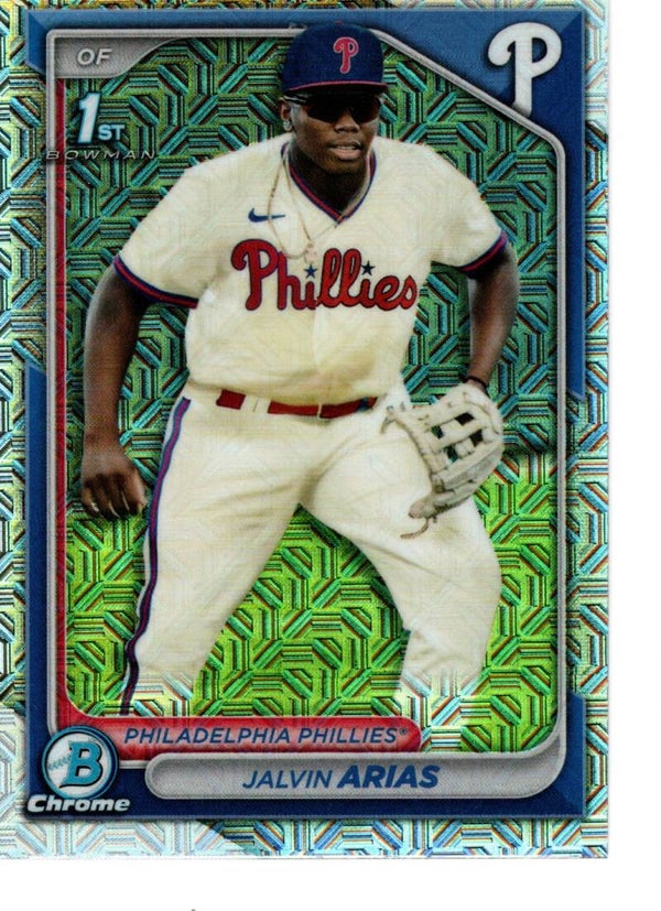 Bowman Chrome 2024 Mega Box Prospects Mojo #BCP-226 Jalvin Arias, Philadelphia Phillies