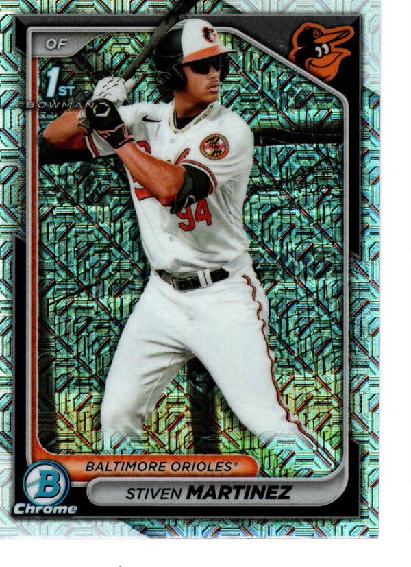 Bowman Chrome 2024 Mega Box Prospects Mojo #BCP-229 Stiven Martinez, Baltimore Orioles