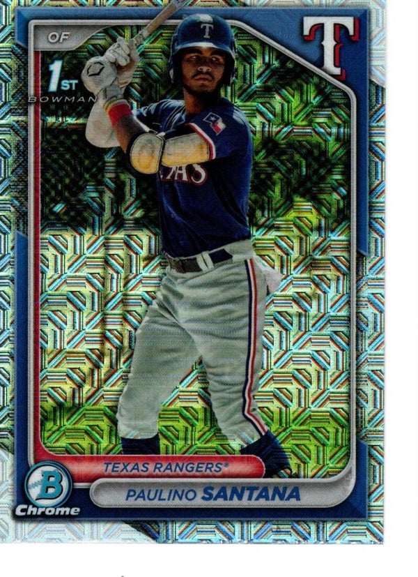 Bowman Chrome 2024 Mega Box Prospects Mojo #BCP-245 Paulino Santana, Texas Rangers