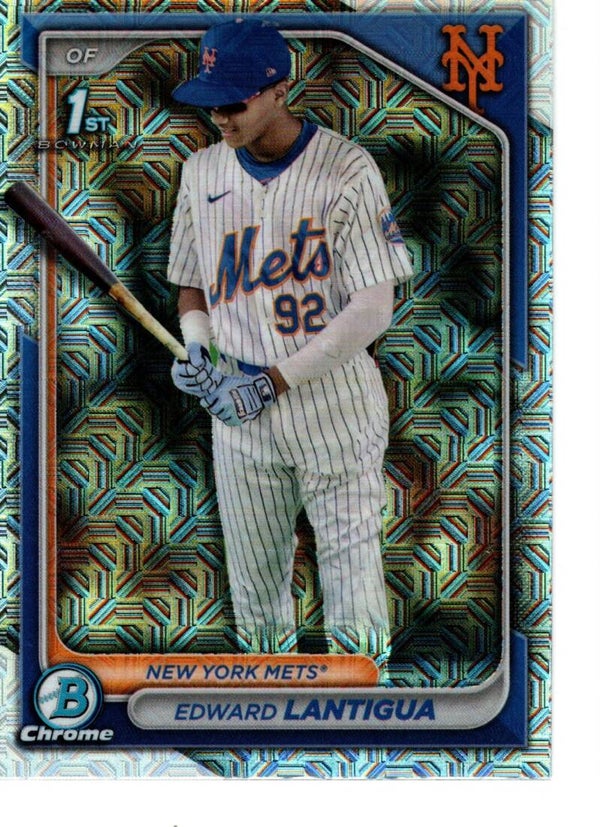 Bowman Chrome 2024 Mega Box Prospects Mojo #BCP-246 Edward Lantigua, New York Mets