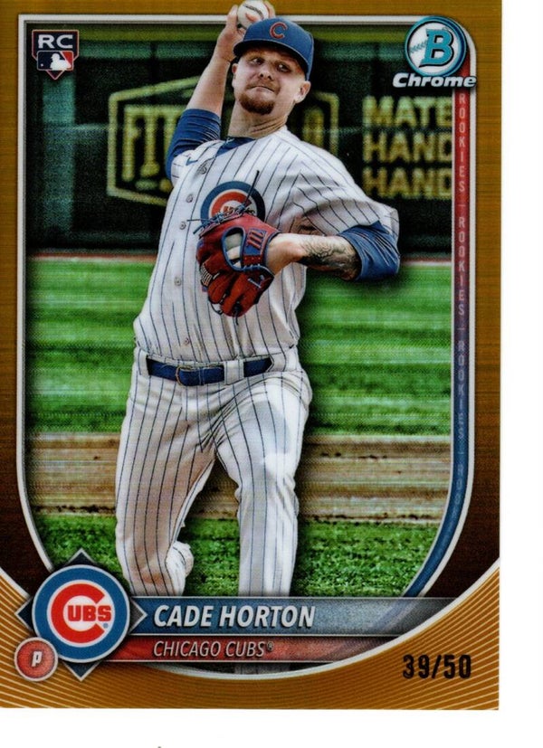 Bowman Chrome 2025 Gold 39/50 #10 Cade Horton, Chicago Cubs RC