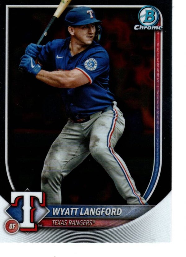 Bowman Chrome 2025 #36 Wyatt Langford, Texas Rangers