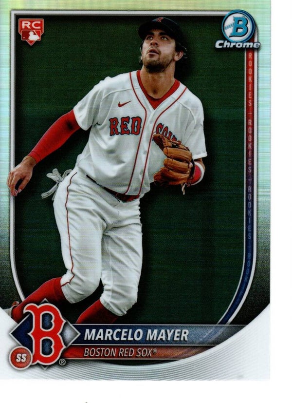 Bowman Chrome 2025 #39 Marcelo Mayer, Boston Red Sox Red RC