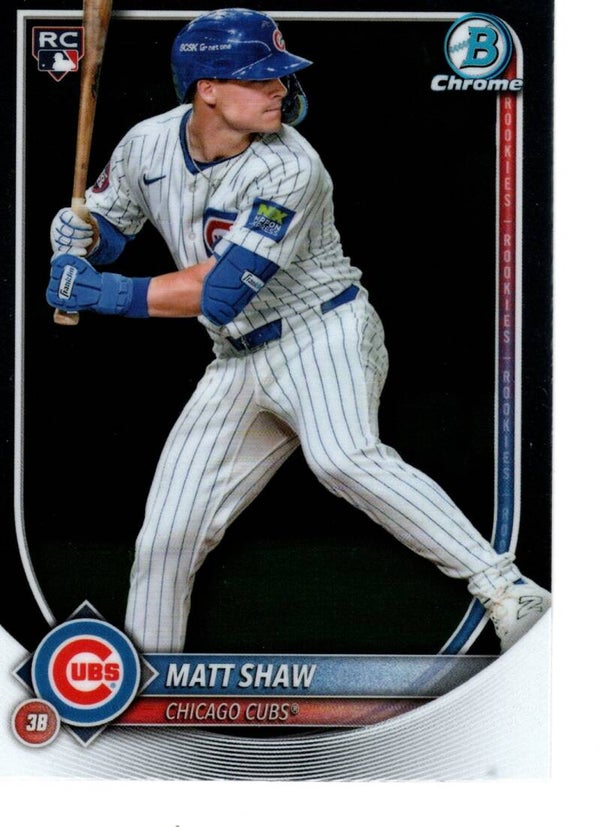 Bowman Chrome 2025 #46 Matt Shaw, Chicago Cubs RC