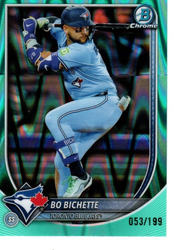 Bowman Chrome 2025 Aqua Raywave 53/199 #56 Bo Bichette, Toronto Blue Jays
