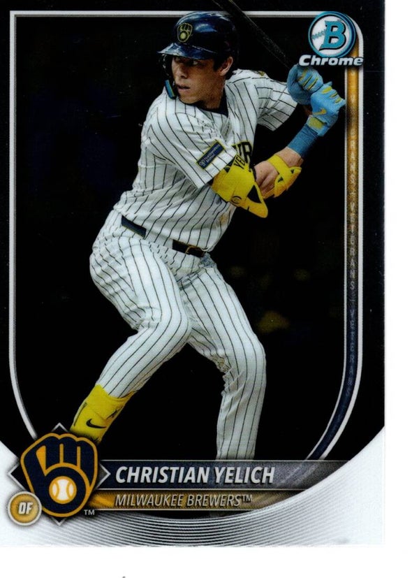 Bowman Chrome 2025 #70 Christian Yelich, Milwaukee Brewers