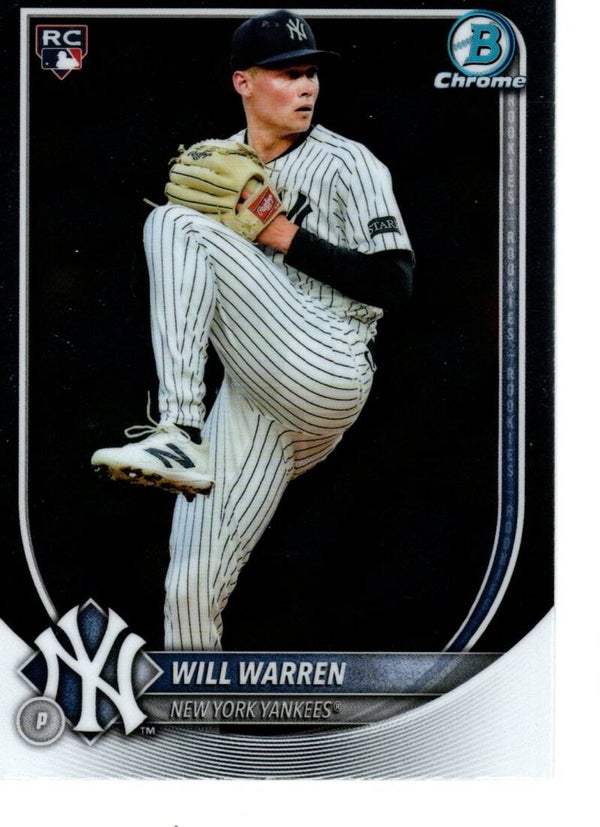 Bowman Chrome 2025 #79 Will Warren, New York Yankees RC