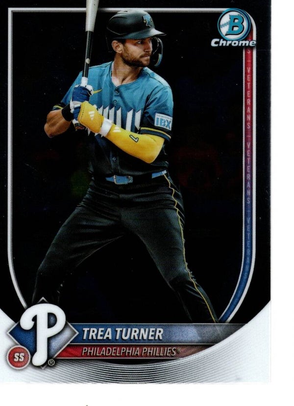 Bowman Chrome 2025 #82 Trea Turner, Philadelphia Phillies