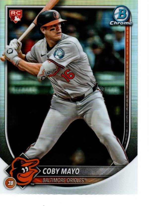 Bowman Chrome 2025 #83 Coby Mayo, Baltimore Orioles Red RC