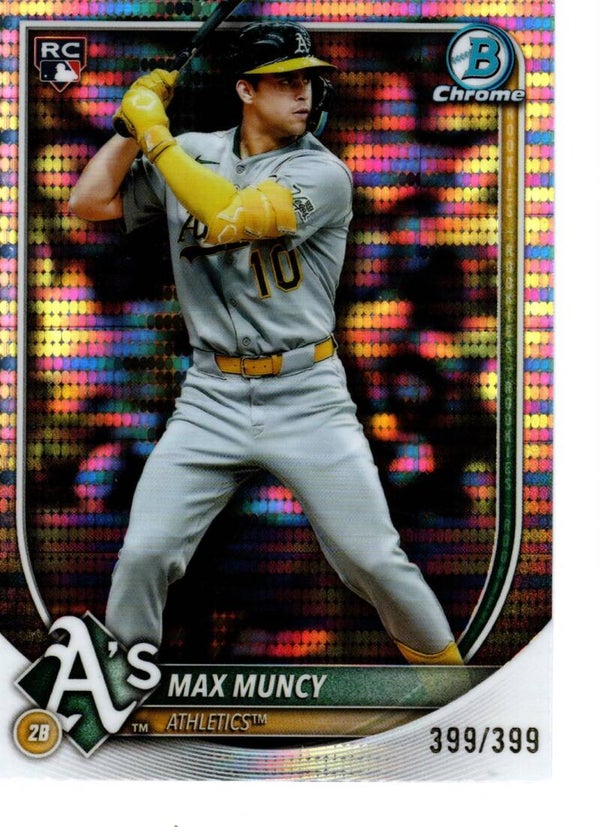 Bowman Chrome 2025 Pulsar 399/399 #90 Max Muncy, Athletics RC