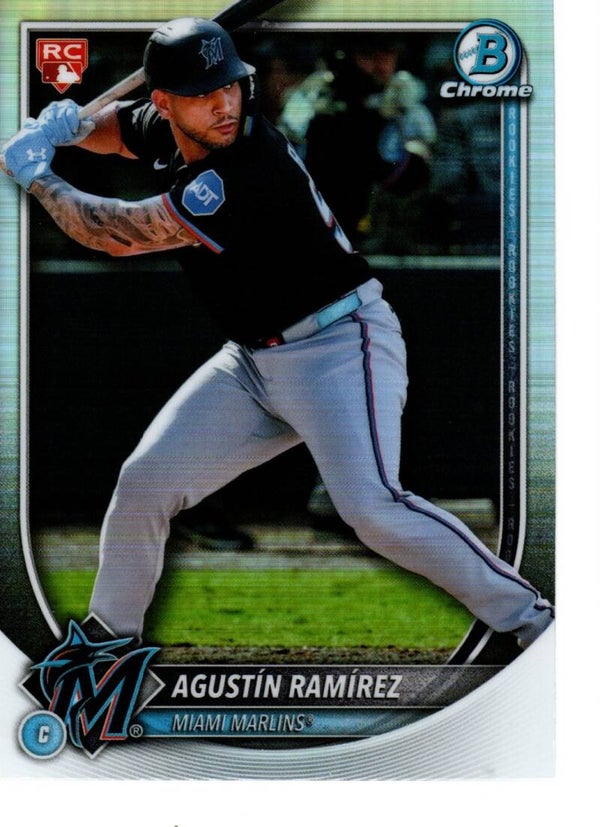 Bowman Chrome 2025 #91 Agustín Ramírez, Miami Marlins Red RC