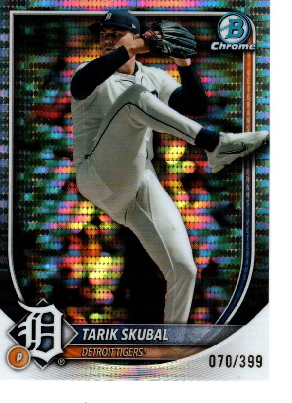 Bowman Chrome 2025 Pulsar 70/399 #95 Tarik Skubal, Detroit Tigers