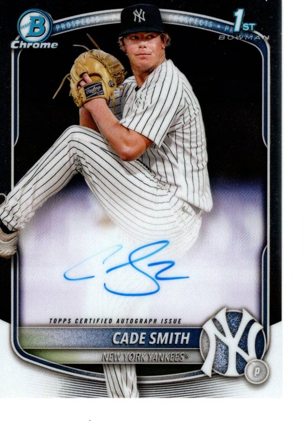 Bowman Chrome 2025 Auto #CPA-CS Cade Smith, New York Yankees