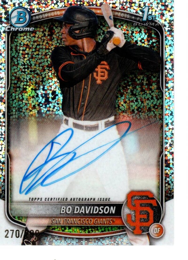 Bowman Chrome 2025 Auto Speckle 270/299 #CPA-BD Bo Davidson, San Francisco Giants
