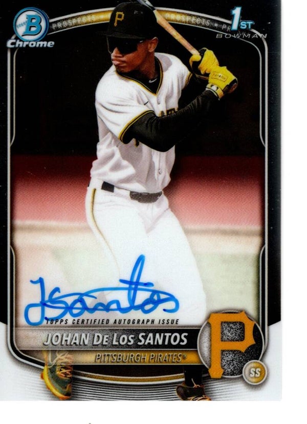 Bowman Chrome 2025 Auto #CPA-JDLS Johan De Los Santos, Pittsburgh Pirates