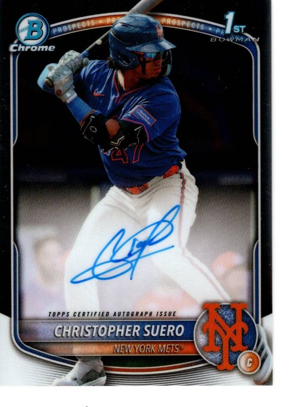 Bowman Chrome 2025 Auto #CPA-CSU Christopher Suero, New York Mets