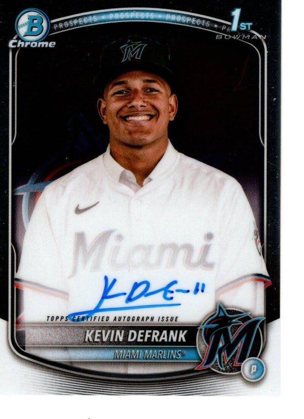 Bowman Chrome 2025 Auto #CPA-KD Kevin Defrank, Miami Marlins